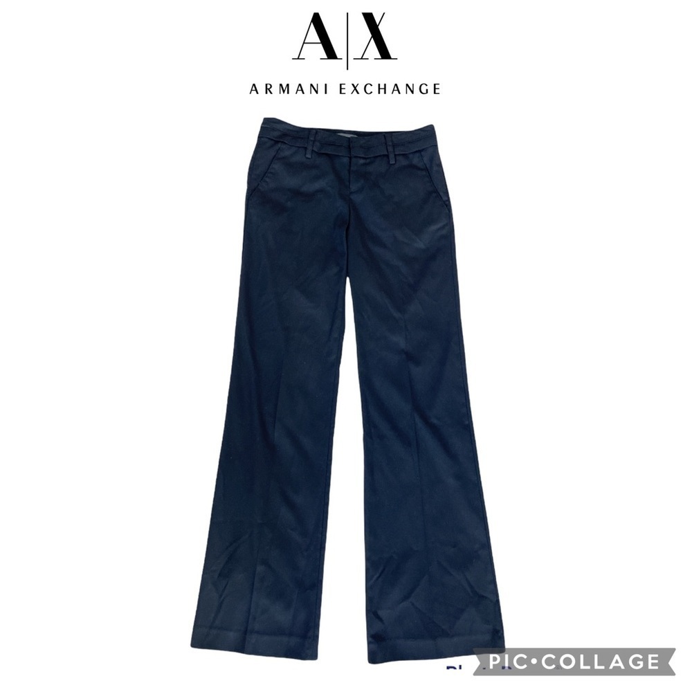 Armani Exchange women dress black pants tuxedo style